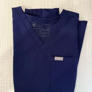 Figs Navy Blue catrina Scrub Top